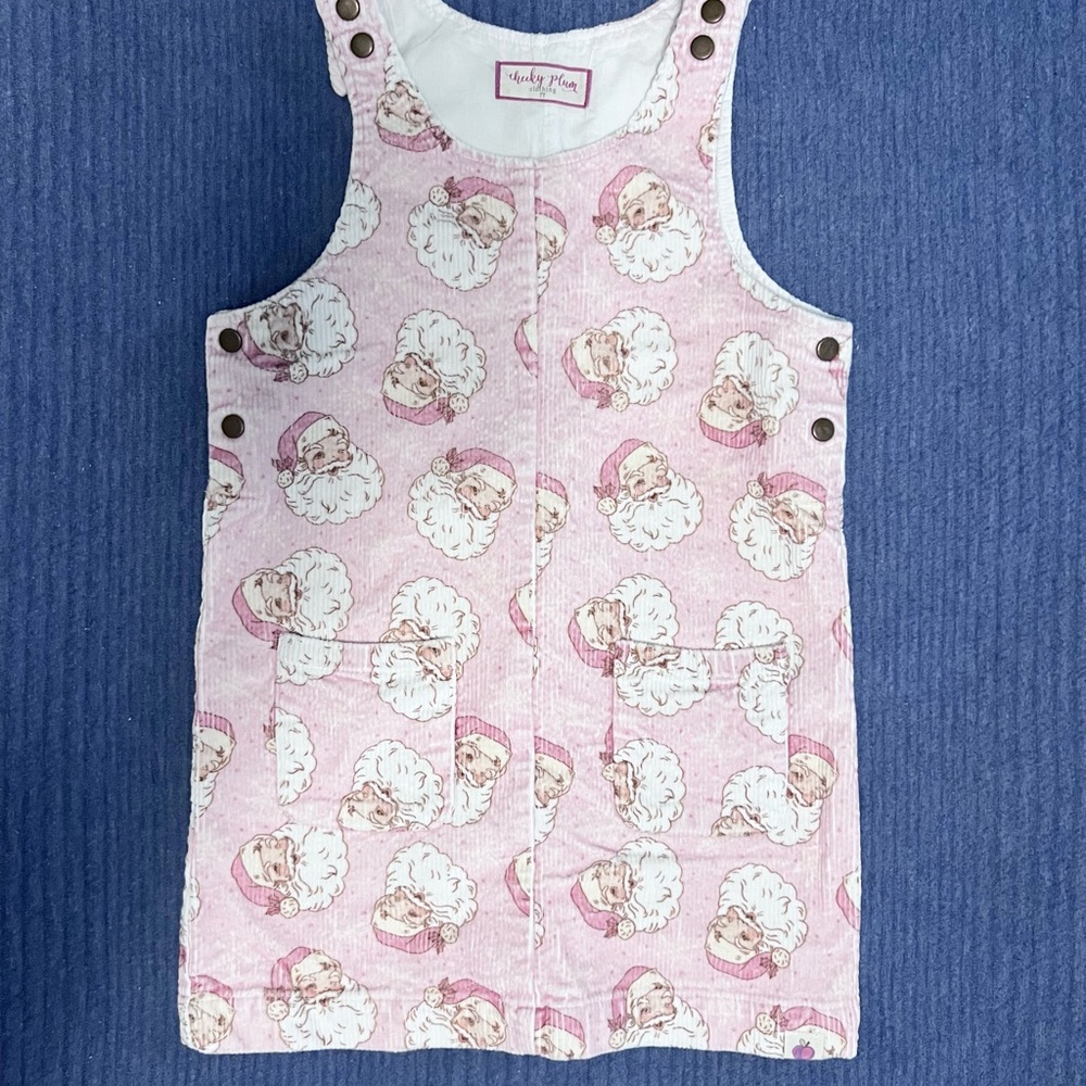 NWOT Cheeky Plum Pink Santa Christmas Corduroy Jumper